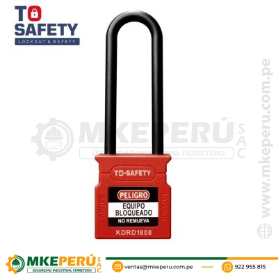Candado de Seguridad con Arco de Plástico TO‑SAFETY TS-WCP76P 76 mm